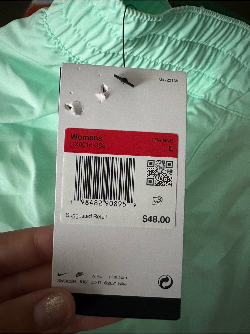 Nike Women's Mint Green Training Shorts